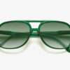 Gafas Aviator XL verde - Lentes de sol grandes estilo retro aviador
